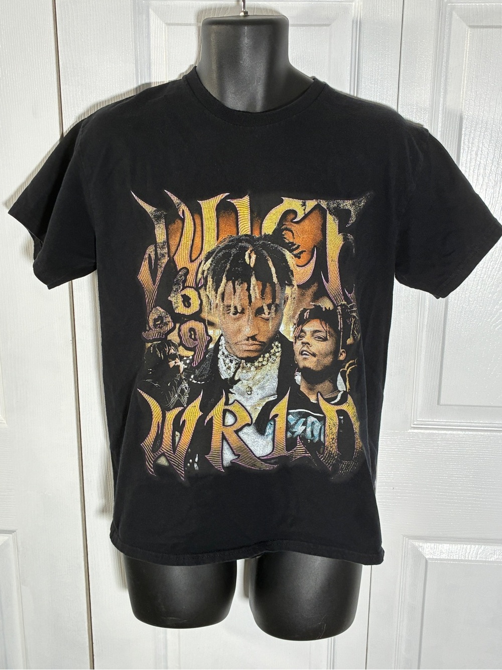 999 Club by Juice WRLD Fire Black Wash T Shirt Medium